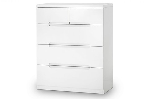 Manhattan 3+2 Drawer Chest - White 