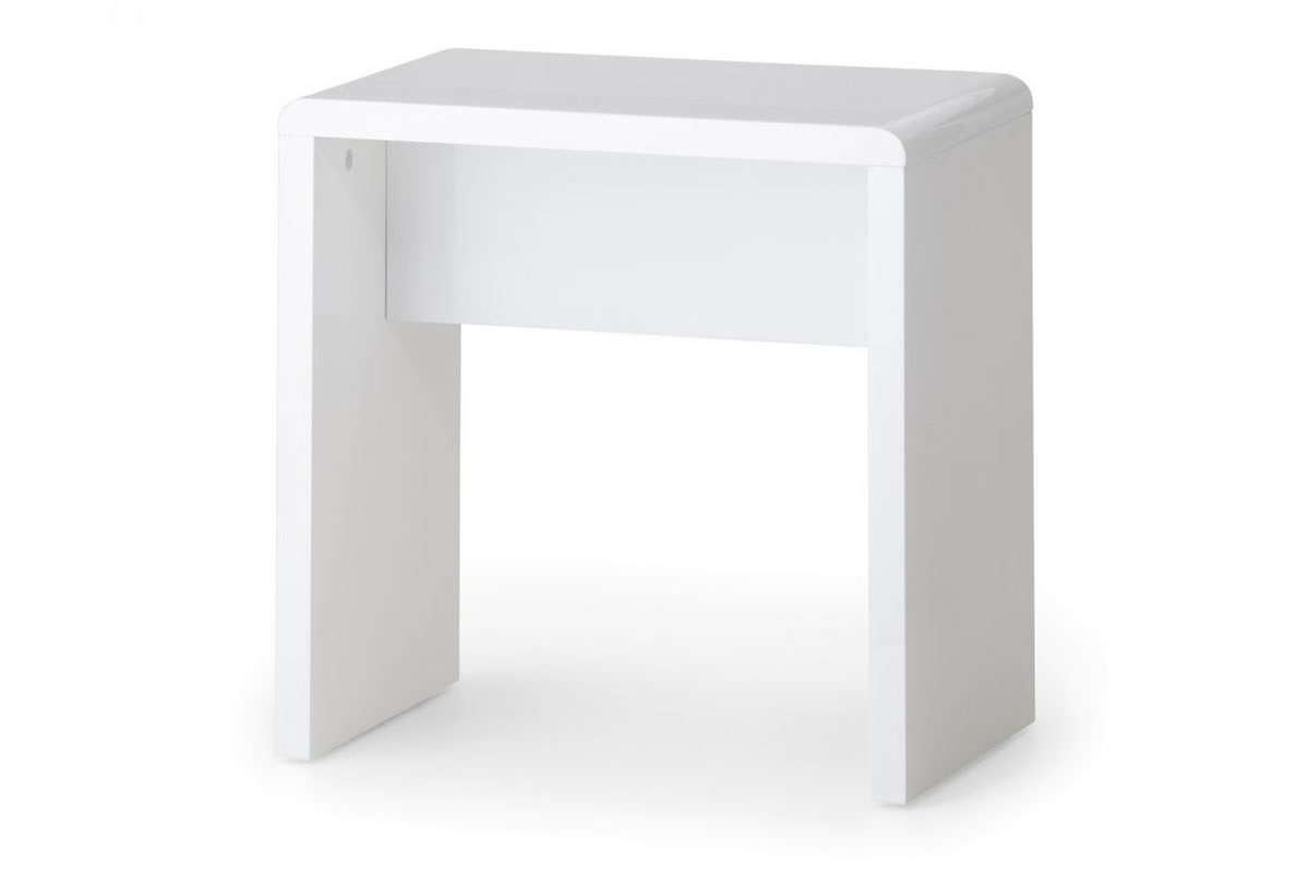 View White Wooden Dressing Stool Gloss Lacquer Finish Manhattan information