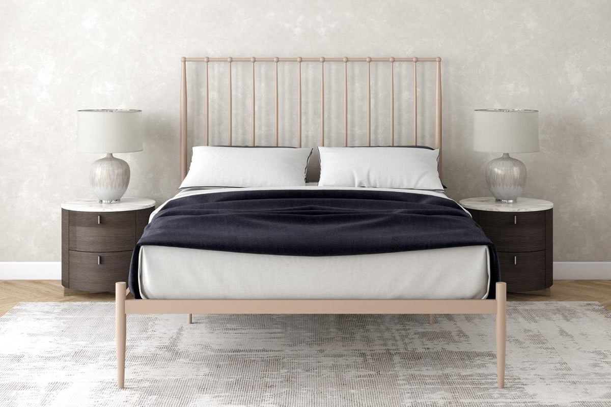 Gia mid century modern 2024 metal bed