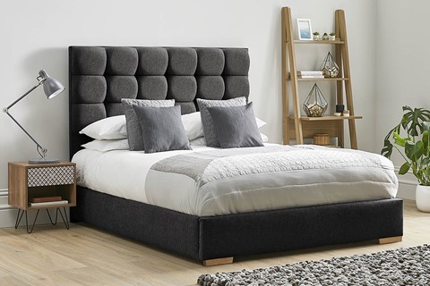 Honesty Low Footend Fabric Bed Frame - Double 4'6'' (135cm) Raven