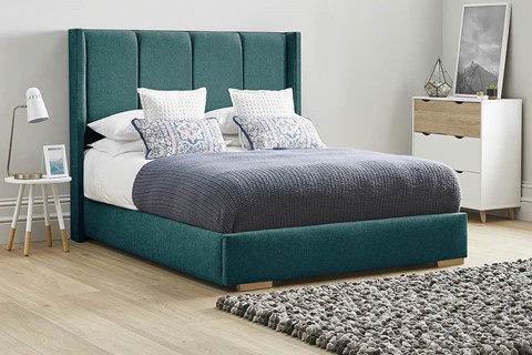 Quince Low Footend Fabric Bed Frame - King 5'0'' (150cm) Mallard 