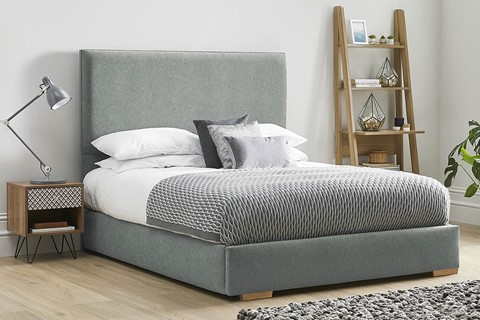 Kornelia Fabric Low Footend Bed Frame - Double 4'6'' (135cm) Clay 