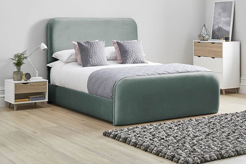 Primrose Fabric Bed Frame - King 5'0'' (150cm) Duckegg 