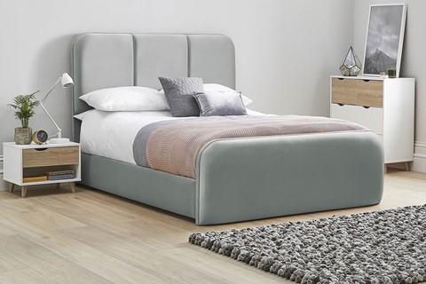 Zinnia Fabric Bed Frame - Double 4'6'' (135cm) Clay 