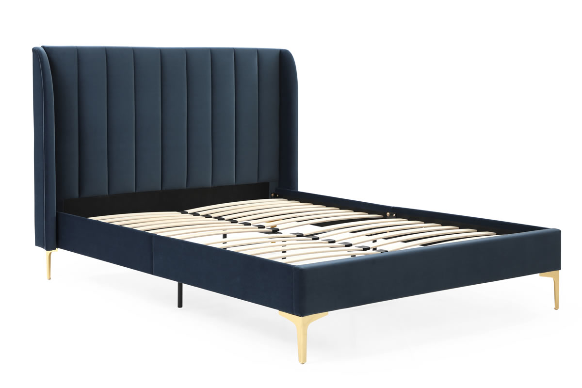 Avery upholstered shop bed black