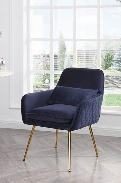 Jess Velvet Diamond Stitched Accent Chair - 3 Colours Available