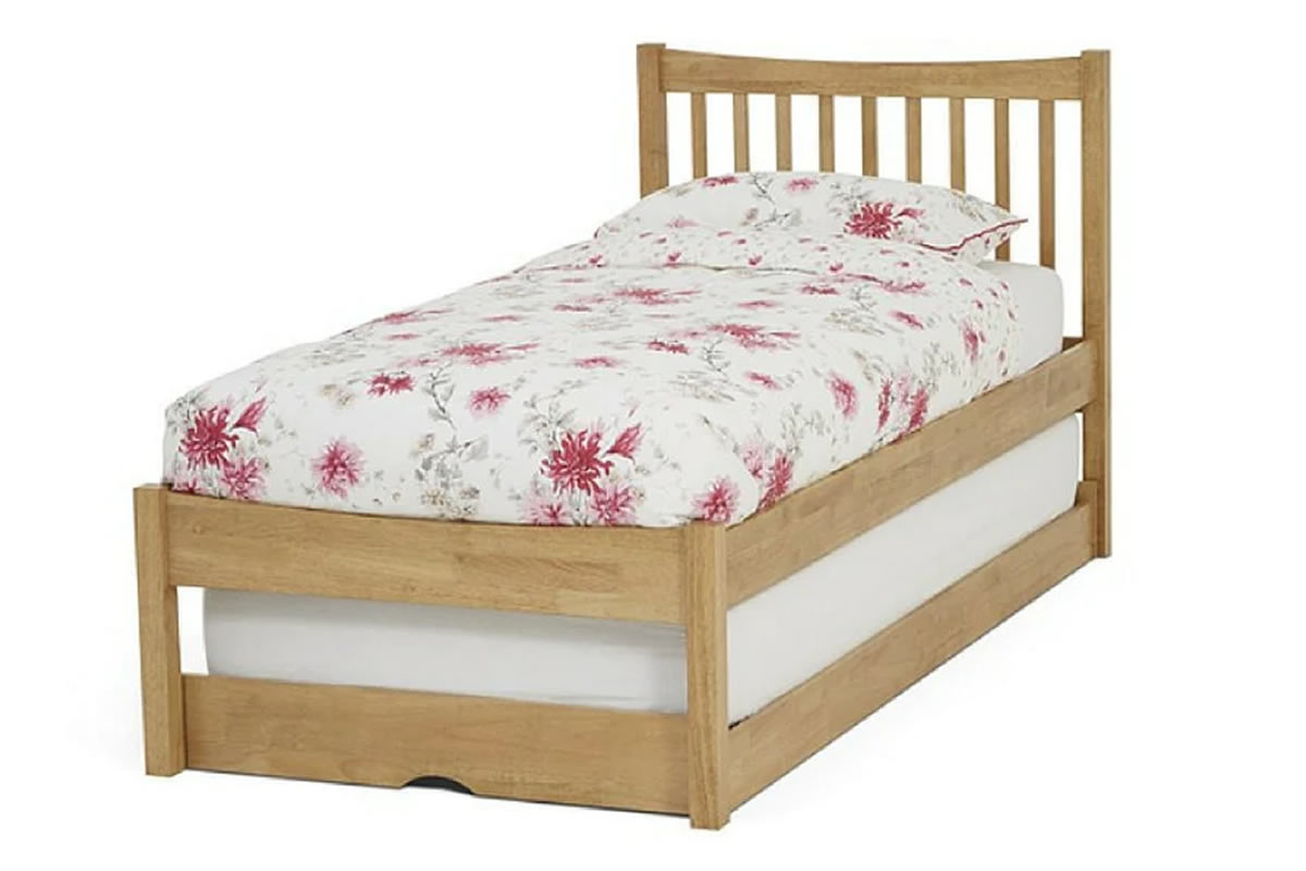 View 30 Single Wooden Trundle Bed Frame Extra Guest Bed Alice information