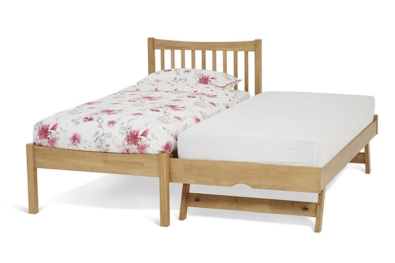 3'0 Single Wooden Trundle Bed Frame - Extra Guest Bed - Alice