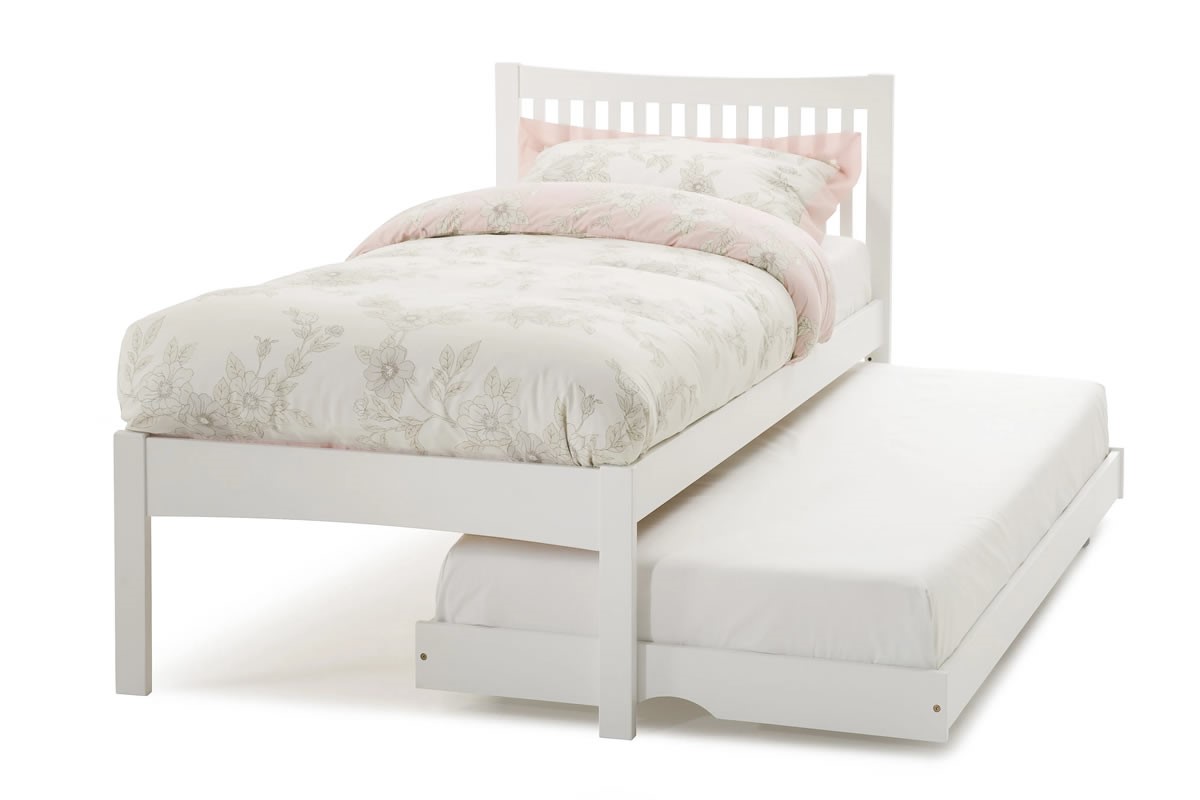 3'0 Single Wooden Trundle Bed Frame Extra Guest Bed Mya