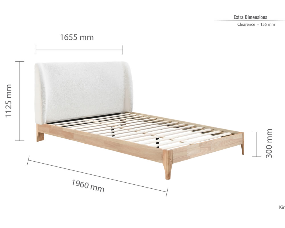 Double bed deals frame dimensions