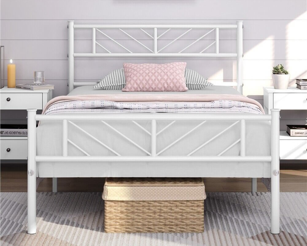 Metal bed rails for 2024 queen size bed