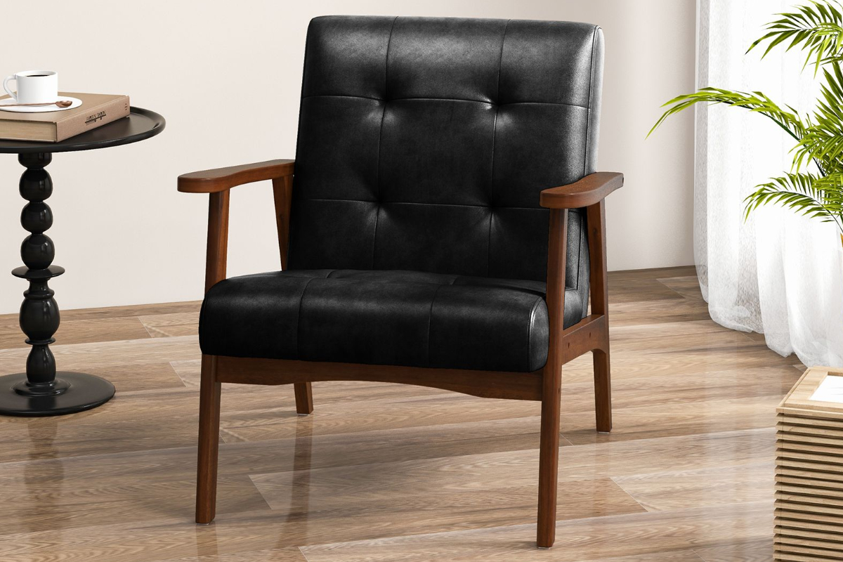 Modern brown accent deals chair