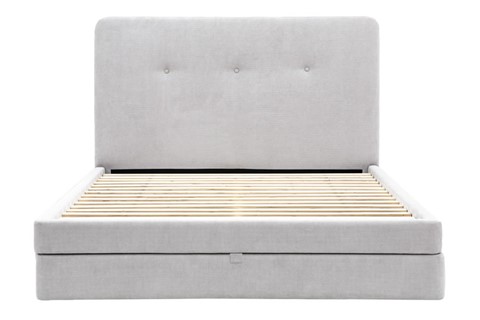 Marlowe 4'6'' Double Taupe Fabric Bed Frame