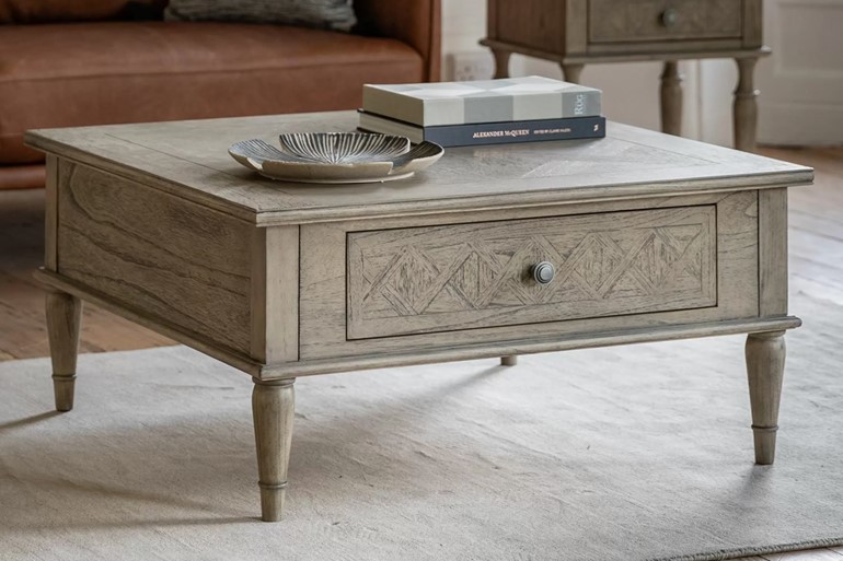 Mustique Square 2 Drawer Coffee Table