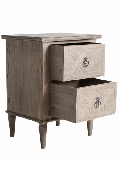 Mustique 2 Drawer Bedside Table