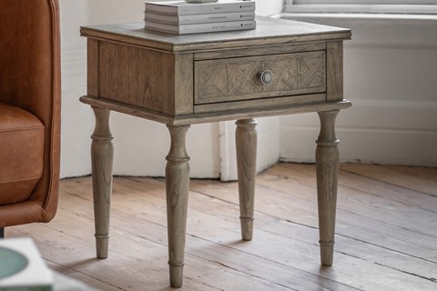 Mustique Rectangle 1 Drawer Side Table