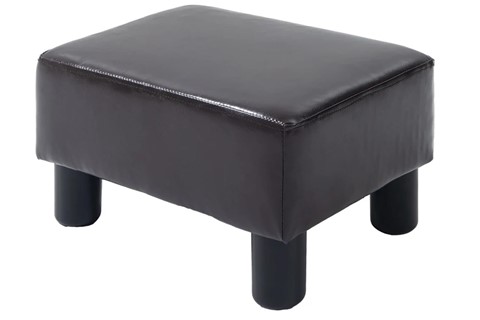 Largo Brown Leather Footstool