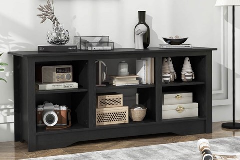 Eureka Black TV Stand