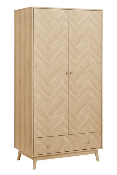 Herringford 2 Door 1 Drawer Wardrobe