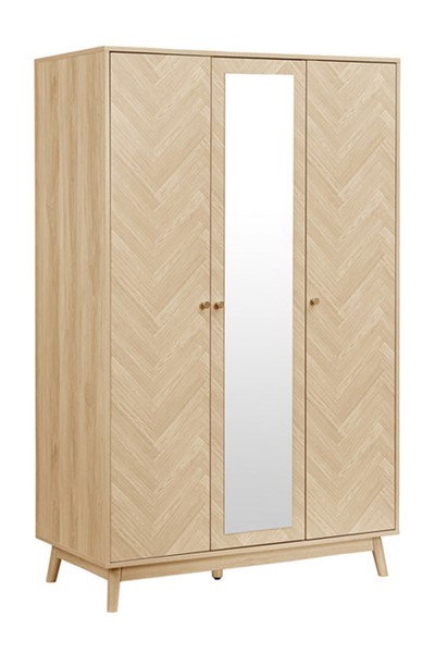 Herringford 3 Door Wardrobe With Mirror