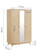 Herringford 3 Door Wardrobe With Mirror