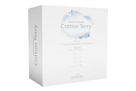 Small Single 2'6'' x 6'3'' Cotton Terry Mattress Protector