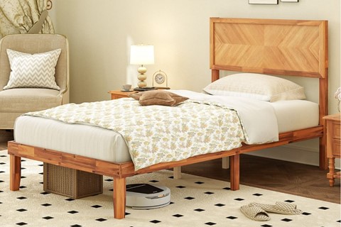 Mia 3'0'' Single Wooden Bed Frame