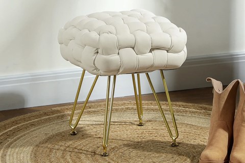 Roselle Cream Footstool