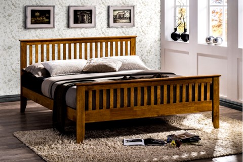 Turin Double 4'6'' Wooden Bedframe