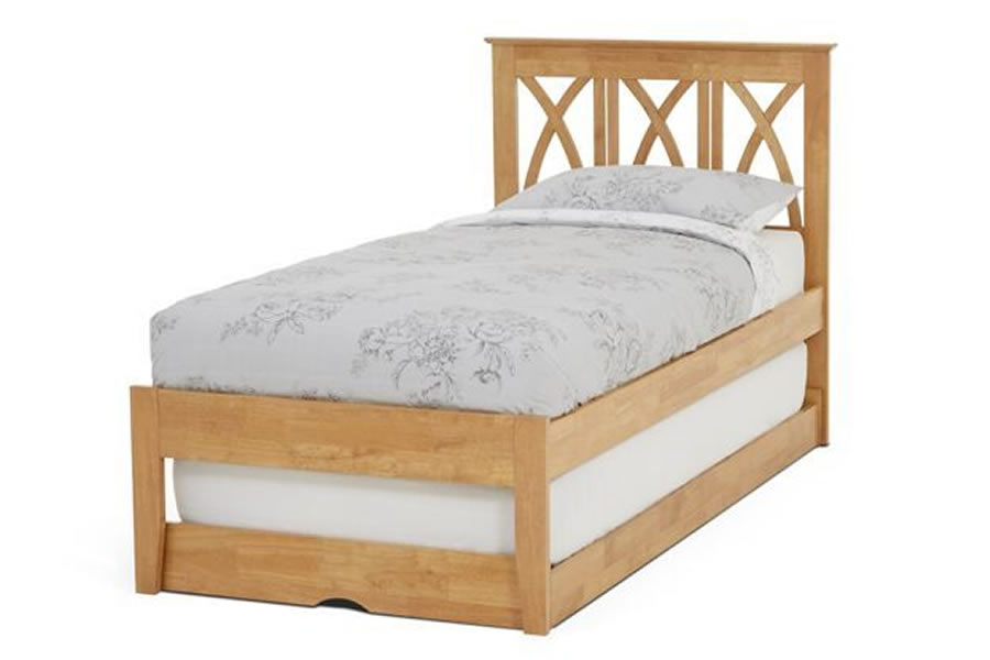 View 30 Single Honey Oak Wooden Trundle Guest Bed Autumn information