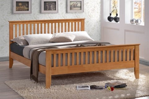 Turin Double 4'6'' Wooden Bedframe