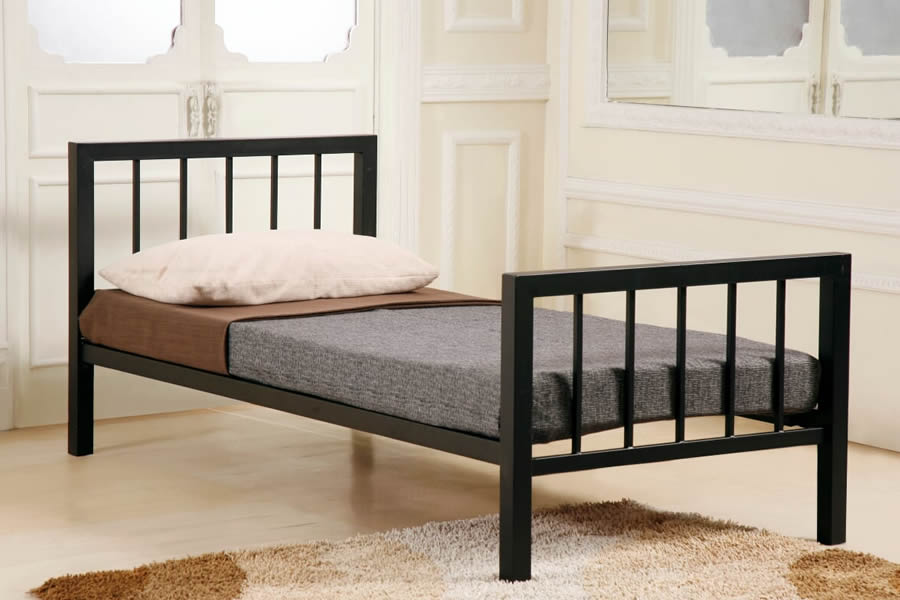 Wood and metal twin deals bed frame