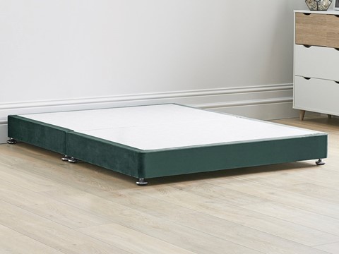 Low Divan Bed Base on Chrome Glides - 5'0'' King Size Duckegg 