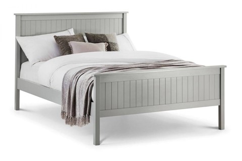 Maine 5'0'' King Size Grey Wooden Bed Frame