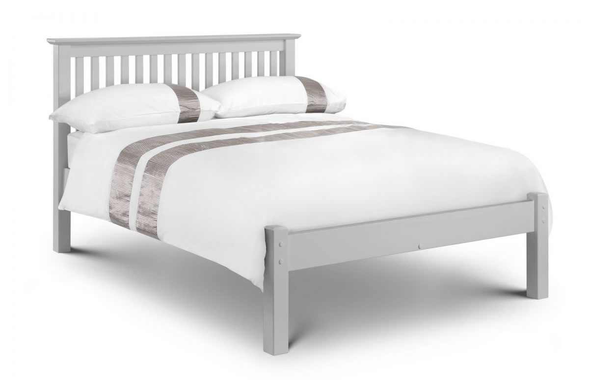 View Barcelona 46 Double Painted Light Bed Frame Grey Low Foot End Bed Frame Shaker Style Slatted Headboard Matching Barcelona Bedroom Range information
