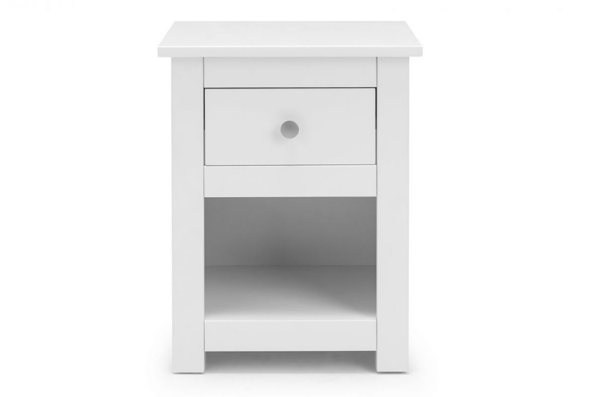 View 1 Drawer Bedside Chest Available in 3 Finishes Silver Handles Radley information